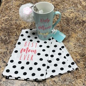 Claire’s Kitchen Towel and Coffee Mug with Key Holder